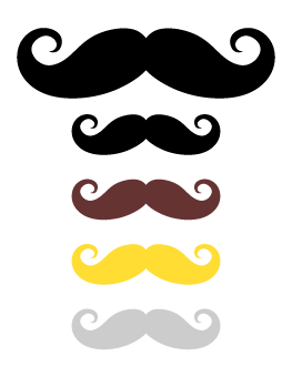Curly Mustache Photo Booth Prop