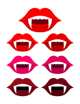 Vampire Mouth Photo Booth Prop